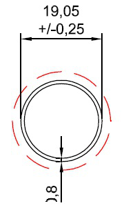 TUBO RED. 3/4X 0.8MM - TR-018 - NAT. - KG - NH