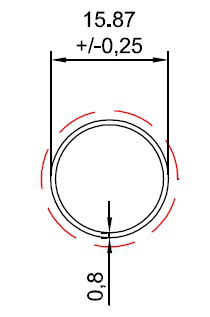 TUBO RED. 5/8 PAREDE 0.8MM - NAT - KG - NH