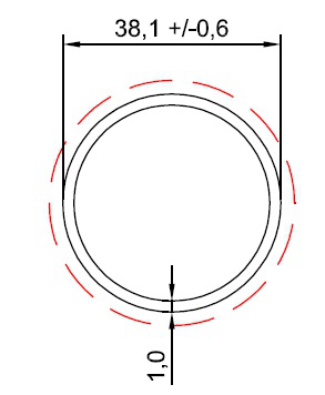 TUBO RED. 1 1/2 PAREDE 1MM - NAT - KG - NH