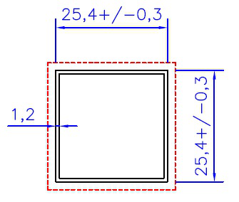 TUBO QUAD. 1 PAREDE 1.2MM - NAT. - KG - NH