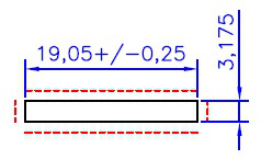 BARRA CHATA 3/4X1/8 - BC-015 -  NAT. - KG