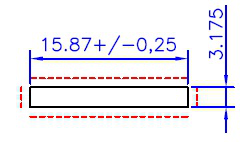 BARRA CHATA 5/8 X 1/8 - BC-008 - NAT. - KG - NH