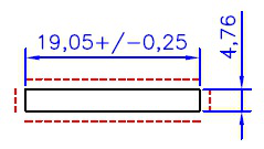 BARRA CHATA 3/4 X 3/16 - BC-016 - NAT. - KG - NH