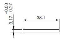 BARRA CHATA 1 1/2 X 1/8 - BC-050 - NAT. - KG - NH