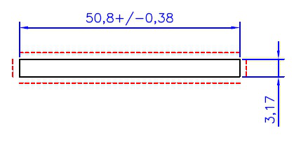 BARRA CHATA 2 X 1/8 - BC-060 - NAT. - KG - NH