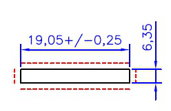 BARRA CHATA 3/4X1/4  -  NAT. - KG - NH