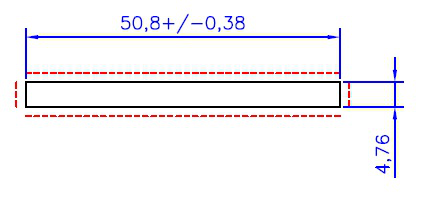 BARRA CHATA 2 X 3/16 - BC-044 - NAT. - KG - NH