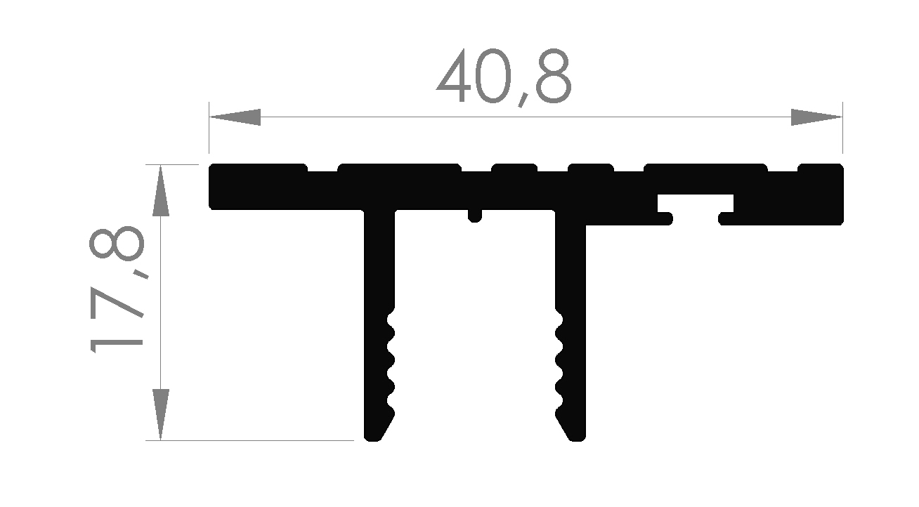 TRANSPASSE 40.8MMX17.8MM - NAT - KG - NH